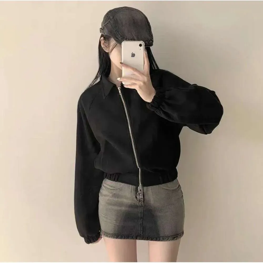 Cappotto corto a maniche lunghe, versatile, casual, ampio e alla moda, per donna, stile coreano chic, primavera e autunno_voghion.com