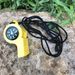 2-in-1 Survival Whistle With Compass – Emergency Outdoor Tool For Hiking, Camping & Adventures (Army Green/Yellow)_voghion.com