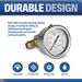 ESSENTIAL WASHER Pressure Washer Gauge Kit 5800 PSI Back Mount With 3/8 Inch Quick Connect And Plug_voghion.com