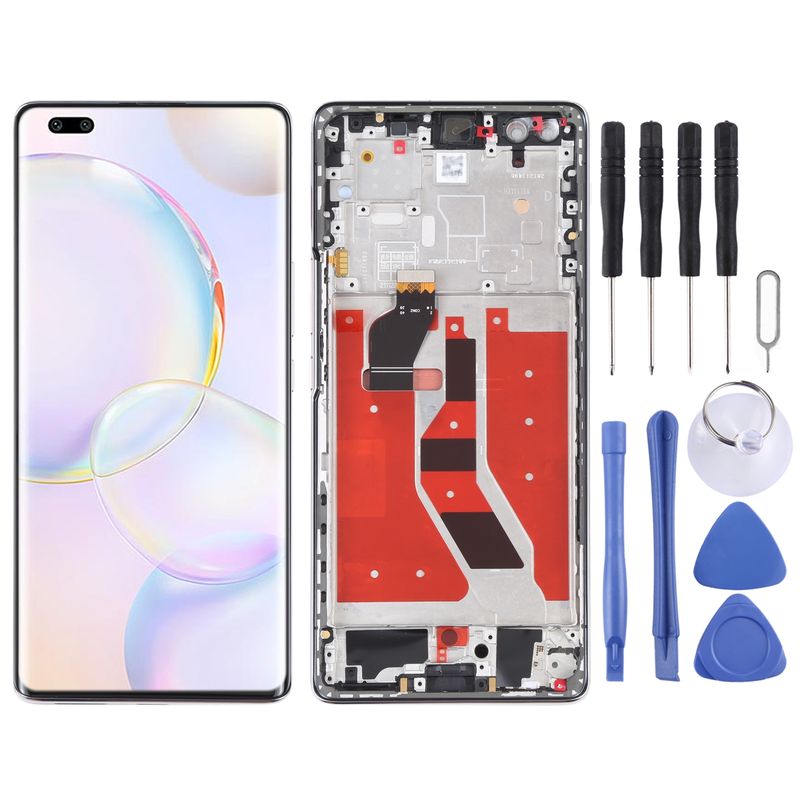 Original LCD Screen And Digitizer Full Assembly With Frame For Honor 50 Pro (Rose Red)_voghion.com