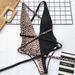 Women's One-piece Swimsuit Leopard Print Splicing Straps_voghion.com