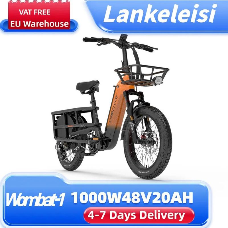 Lankeleisi Wombat-1 20-tums elcykel för last med momentsensor 1000W 48V 20Ah batteri_voghion.com