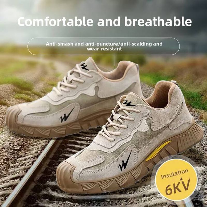​​Men's 6KV Insulated Safety Shoes - Composite Toe, Puncture-Proof & Electrical Hazard Protection​_voghion.com