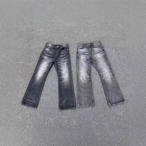 Herrenbekleidung Vergoldete Silber Vintage 646 Schwarze Cow King Jeans mit Cleanfit-Hosenstil_voghion.com