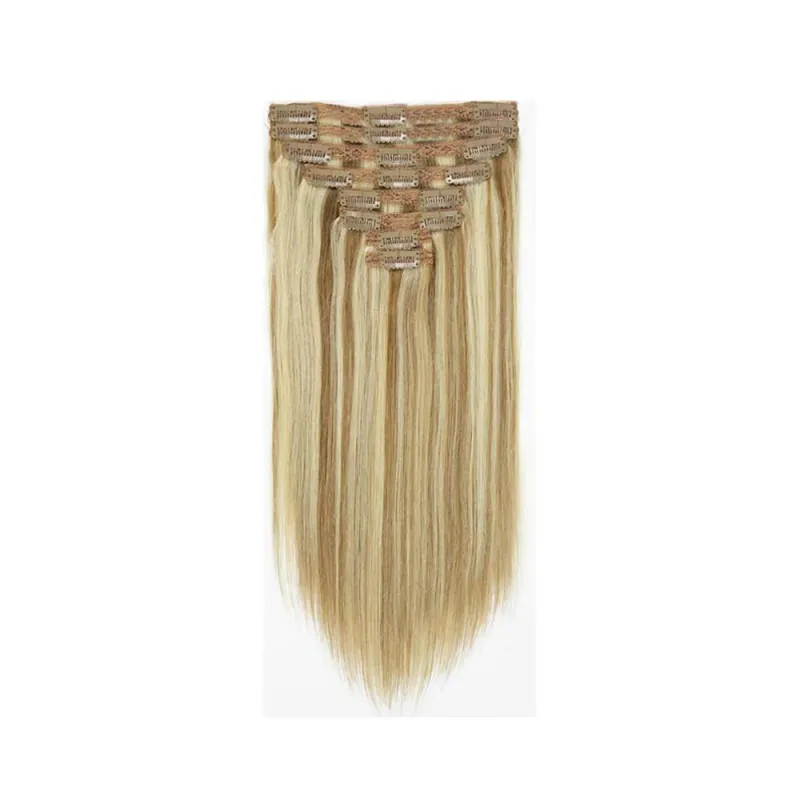 Extensii de păr cu clipsuri evidențiate, păr uman P8/613, culoare dreptă, perucă_voghion.com
