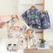 Ropa para niños, trajes de verano para niños, ropa de verano para bebés, trajes de dos piezas de manga corta y estilo urbano._voghion.com