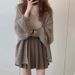 Oversized Knit Cardigan For Women - Soft V-Neck Long Sleeve Open Front Sweater Spring And Autumn Solid Color Long Sleeved Jacket_voghion.com