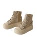 Women's High Top Canvas Shoes 2025 Fall And Winter New Thick Bottom Outdoor Platform Shoes_voghion.com