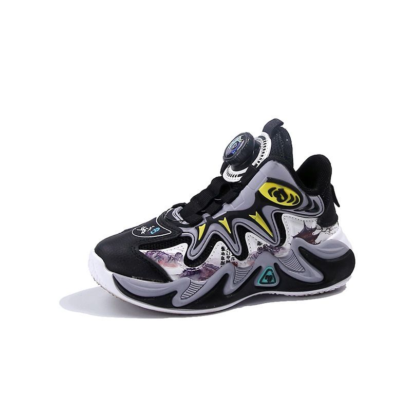 Knob Basketball Jungen 2025 Herbst Neuer Stil, Grundschule Sekundarschule Sportschuhe, Mittel- Und Großkinder Weich_voghion.com