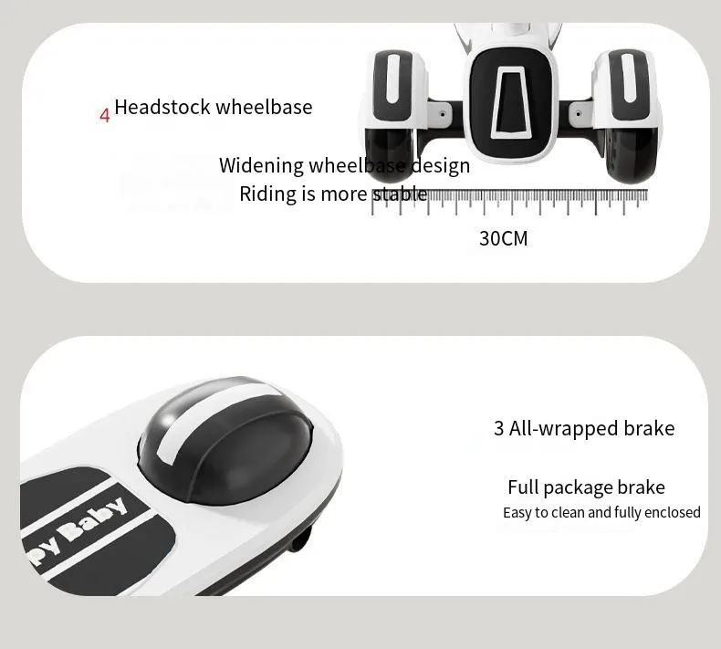 Trottinette avec coussin pare-soleil pour enfants 1 3 6 12 ans bébé fille pédale toboggan trois en un_voghion.com