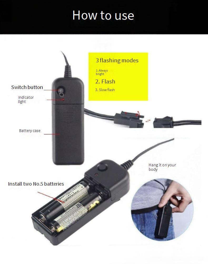 Gruselige LED-Halloween-Maske mit verstellbarem Riemen für Cosplay, Spukhäuser, Partys_voghion.com