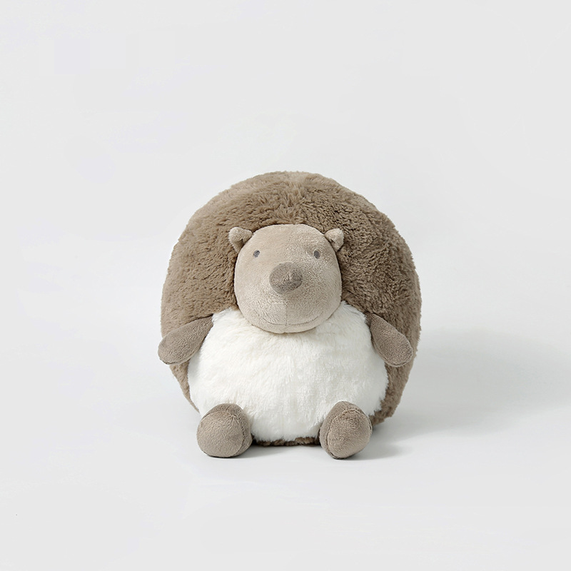 Stuffed Animals Soft Life Gray Hedgehog Plush Toy Ball Animal Doll Baby Soothing Doll Hug Sleep Companion_voghion.com