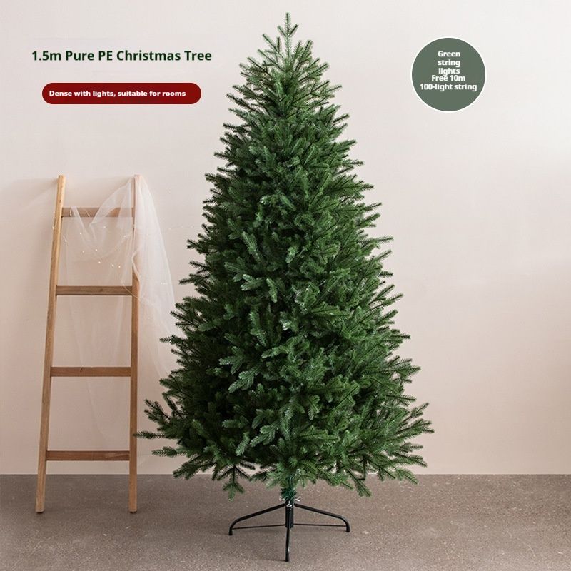 Albero di Natale sempreverde in PE con auto-modellamento - Albero di Natale realistico da 150 cm/180 cm/210 cm/240 cm con luci LED opzionali_voghion.com