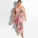 Tight and Sexy Wrapped Hip and Umbilical Two Piece Tie Dye Printing Women's Plus size Sets_voghion.com