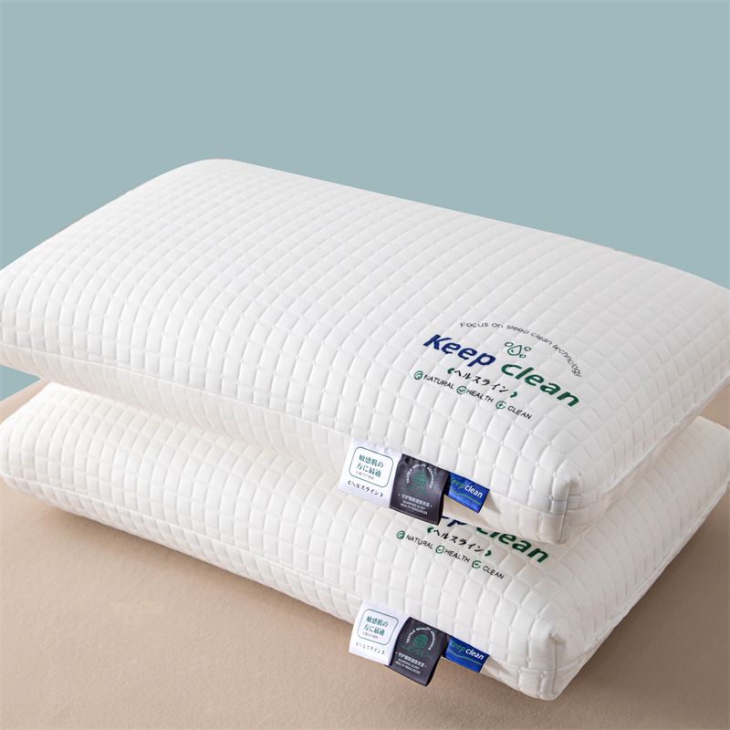 Premium Knitted Cotton Pillow - Non-Collapsing Orthopedic Pillow For Neck Support & Deep Sleep (Hypoallergenic Breathable Home/Hotel/Dorm Use)​_voghion.com