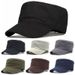 Moda 1PC Moda Uomo Donna Cinque Colori Unisex Regolabile Classico Stile Semplice Piatto Vintage Cappello Esercito Cadetto Militare Pattuglia Berretto_voghion.com