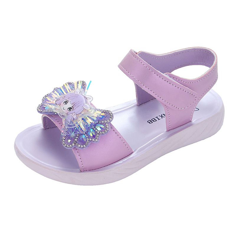 Mädchensandalen 2024 Sommer Neue Bow Lile Strandschuhe, Prinzessinnensandalen für große Mädchen, modisch und beliebt bei_voghion.com