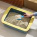 New Home Style Small Semi-Enclosed Box Color-Block Rectangular Litter Tray Anti-Splash Toilet Cat Supplies_voghion.com