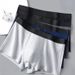 Intimo da uomo in seta di latte, boxer da uomo di grandi dimensioni, slip boxer traspiranti, vita media, intimo per adolescenti_voghion.com