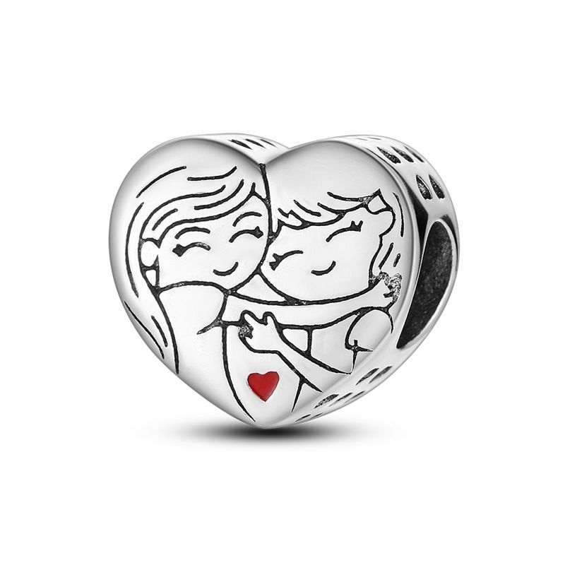 Joias femininas banhadas a cobre, prata 925, família e série de amizade, pingente de contas de amor, faça você mesmo, pulseira e colar de contas Panjia_voghion.com