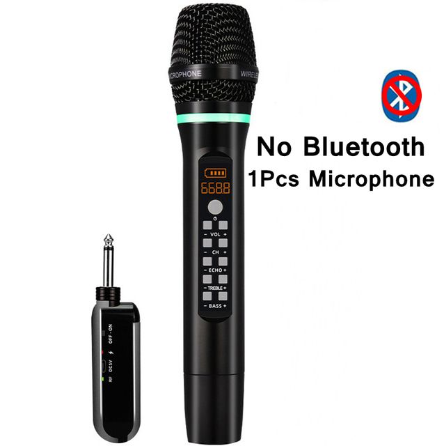 Professzionális UHF vezeték nélküli mikrofon kézi Bluetooth karaoke mikrofon felvevő stúdió otthoni parti éneklés autó hangszóróhoz_voghion.com