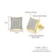 Threaded For Men And Women Square Full Zircon Micro Paved Color-Plated Gold Hip Hop Earrings_voghion.com