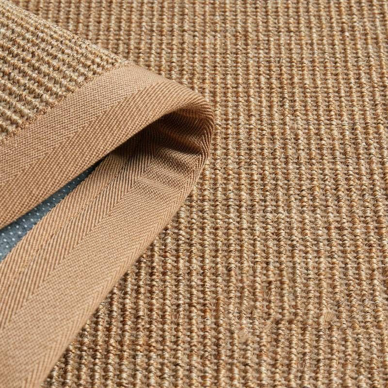 Natural Sisal Carpet Yellow Linen Chinese Style Log Style Zen Tea Room Living Room Tatami Mat_voghion.com