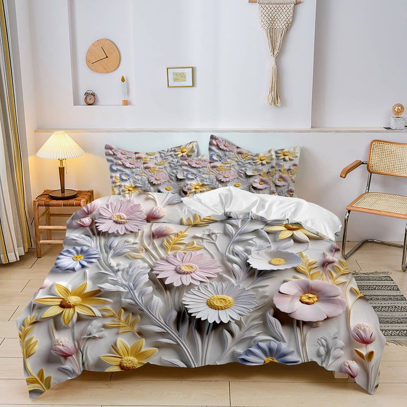 Cross Border 3D Digital Printing Three Piece Set Series Duvet Cover Bedding Four Piece Set Down Duvet Cover_voghion.com