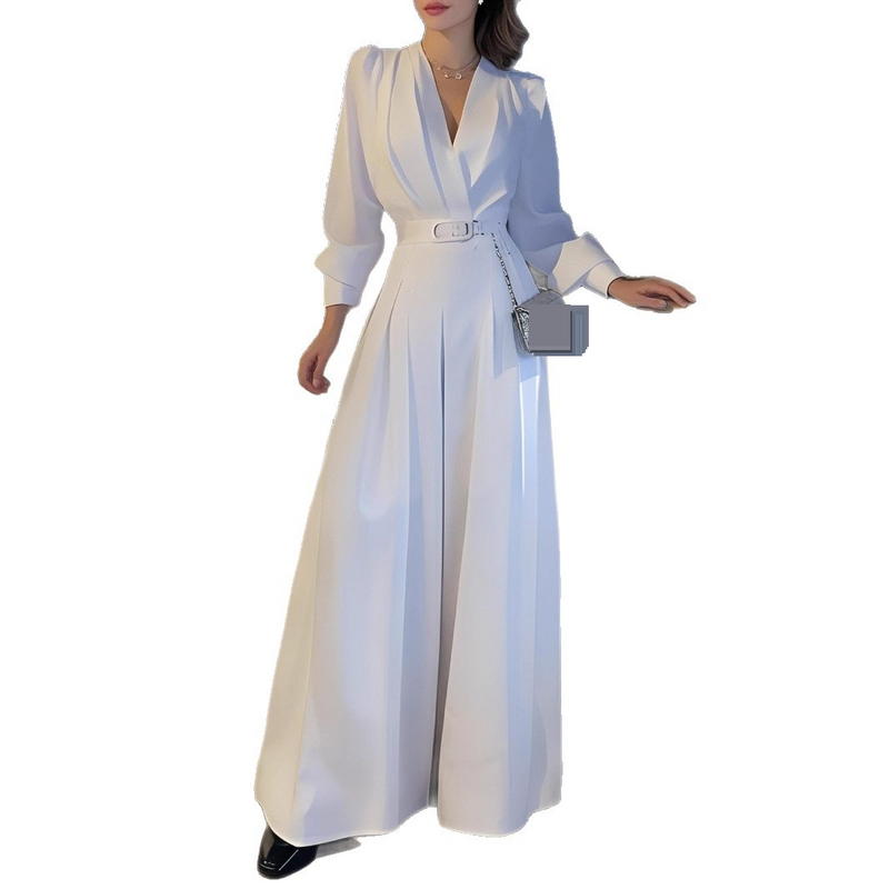 ​​Women's Fashion Jumpsuit – Elegant Wide Leg Romper For Social & Casual Wear (Slim Fit, Breathable Fabric)​​_voghion.com