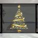 2025 Decoration Gold Christmas Tree Window Glass Door Sticker Non-Adhesive Static Material_voghion.com