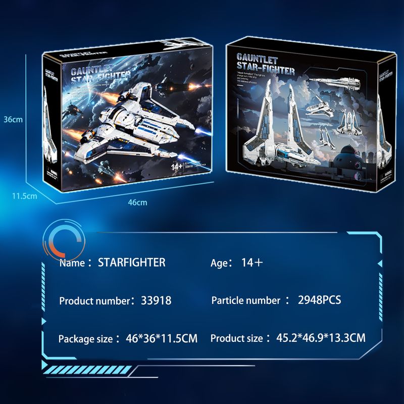 Model statku kosmicznego Stellar Fighter – klocki konstrukcyjne – ponad 800 klocków ABS, sci-fi, układanka DIY dla nastolatków i dorosłych, kreatywny wystrój domu_voghion.com