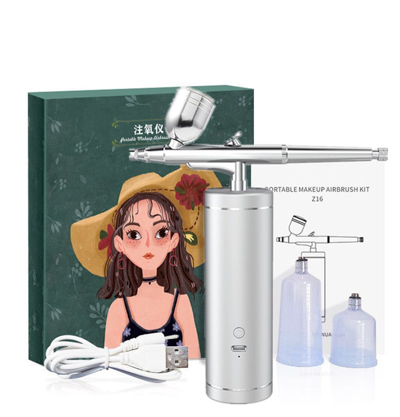 Mini Oxygen Injector Air Compressor Kit Air-Brush Paint Spray Gun Airbrush For Nail Art Tattoo Craft Cake        -Brush    brush_voghion.com
