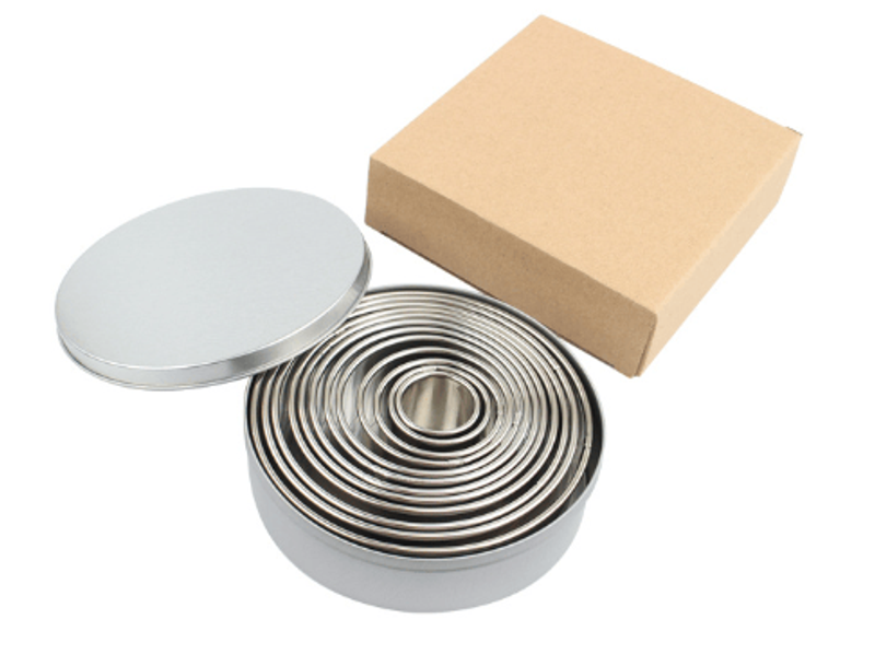 ROUND STAINLESS STEEL COOKIE CUTTERS, Fluted Cookie Cutters, Round Metal Baking Rings For Pastry, Biscuits&Dough Cutting, Multimary Round Biscuits Mold_voghion.com