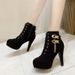 In Stock Women's Thin Heel Side Zipper Short Lace-up Export Large Size 43 Martin Boots For Women_voghion.com