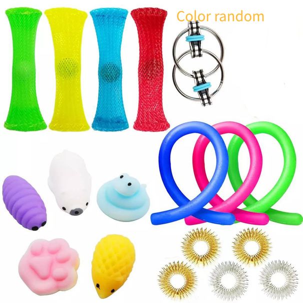 Venting Decompression Toy Set Noodle Rope Fidget Cube Decompression Woven Net Massage Circle SQUISHY_voghion.com