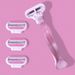 Ladies' 3-blades Manual Safety Shaver Set 1 Handle 8 Replaceable Blades Hypoallergenic Hair Removal Compatible With Venus_voghion.com
