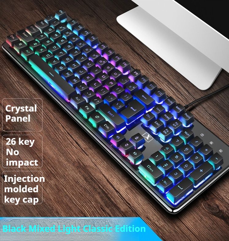 New Dream K620 Wired Keyboard Mouse Set Steampunk Mouse Keyboard Wholesale Anti-Spill Silent Game Keyboard_voghion.com