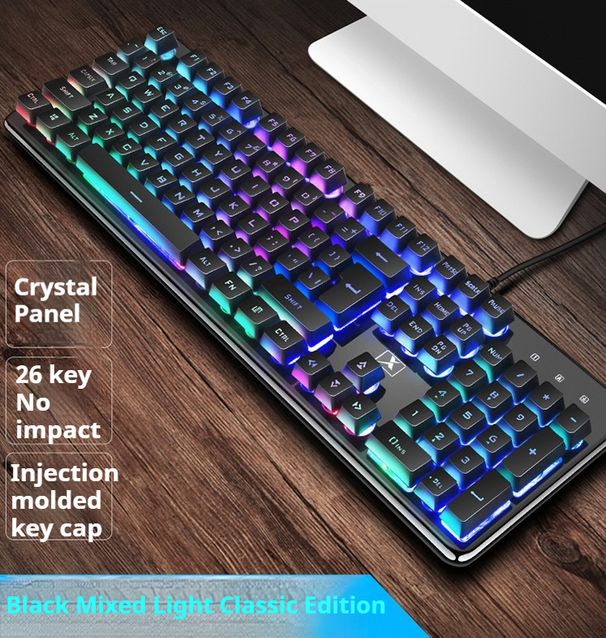 New Dream K620 Wired Keyboard Mouse Set Steampunk Mouse Keyboard Wholesale Anti-Spill Silent Game Keyboard_voghion.com