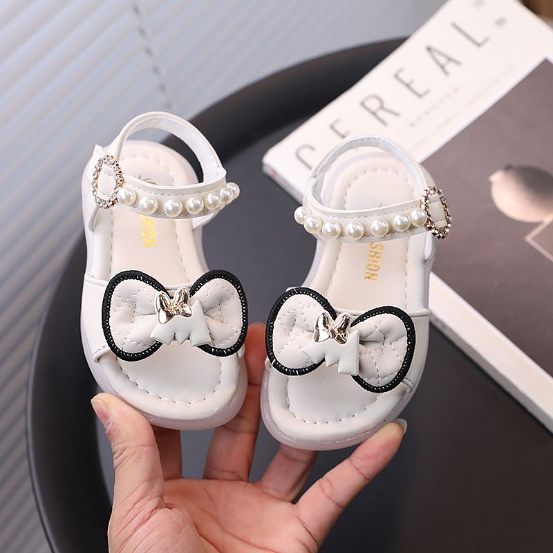 Scarpe estive coreane in pelle con suola morbida per mamma e bambini, nuovi sandali da principessa per ragazze, scarpe traspiranti per bambini, scarpe da passeggio antiscivolo per bambini_voghion.com