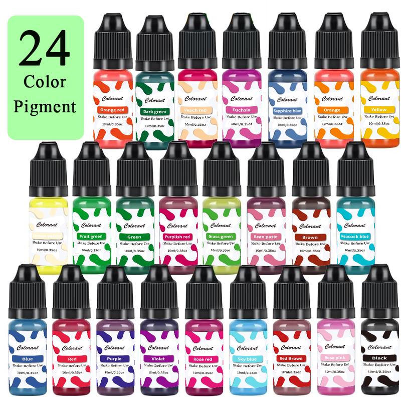 Pigmento líquido para velas, 24 cores, 10ml, corante para fazer velas, kit de suprimentos para fazer velas faça você mesmo_voghion.com
