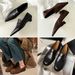 Damenschuhe Slip-On-Loafer – Mallet Color Block Absatzschuhe (Schick & Mühelos)_voghion.com
