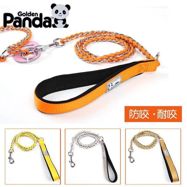 Golden Panda Doppelseitige Verschleiß Streifen Pull Strap Durable Pet Leine Liefert Hund Seil_voghion.com