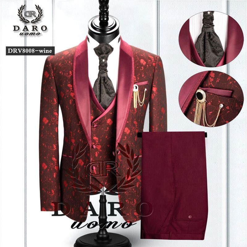 Men's  foreign trade plus size men's suit dress three-piece African European and American SUIT banquet evening suit suit_voghion.com