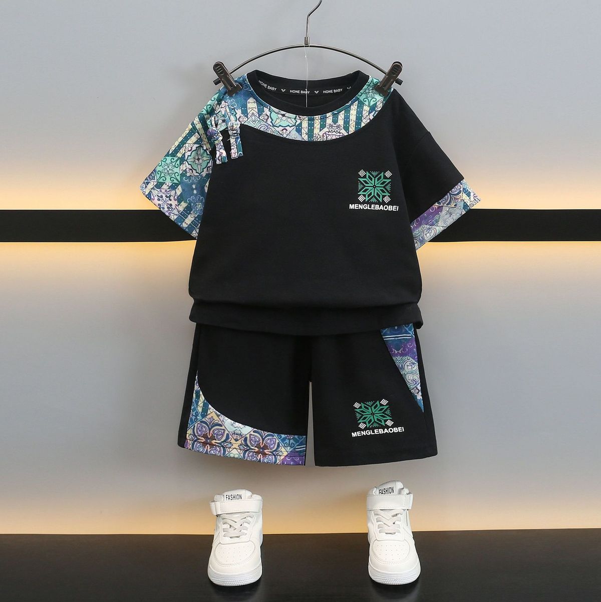 Abbigliamento per bambini Nuova polo a maniche corte per bambini Tuta estiva per neonati Pantaloncini a mezze maniche Tuta a due pezzi_voghion.com