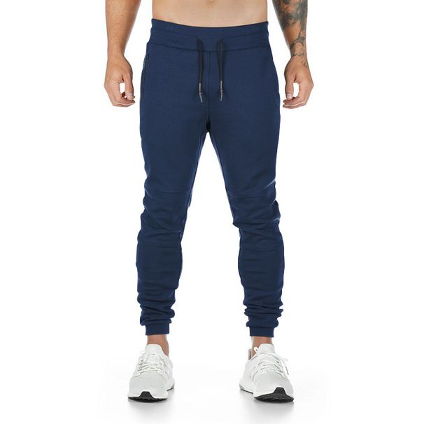 Men's Casual Fitness Jogger Pants - Comfortable Stretchable Polyester Blend Trousers For Gym, Workout & Daily Wear_voghion.com