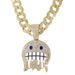 Unisex Personalized Ice Face Emoji Expression Pendant Hip Hop Cuban Chain Niche Full Diamond Expression Jewelry Necklace_voghion.com