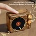 Mao Shan Wang Record Player T10 Bluetooth Speaker Portable Wireless Speaker Retro Wood Grain Creative Small Speaker FM Gift_voghion.com