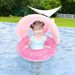 Kids Inflatable Swim Ring With Canopy & Handles - Anti-Tip Design For Ages 3-8 (Cartoon Print Non-Slip Seat Quick Inflation Includes Repair Patch)_voghion.com