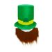Cappello irlandese di San Patrizio con barba a trifoglio, cappello a cilindro per festa di Carnevale, spettacolo Topper_voghion.com