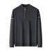 Thickened Warm Winter 2025 New Half-Zip Collar Jacket Base Shirt Knitted Sweater For Men_voghion.com